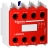Bloc contacts auxiliaires - 2O+2F - Rouge - A vis - Schneider electric LADN22S