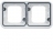 Support 2 postes horizontaux Hager Cubyko composable blanc