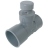 T� PVC - Anti-vide - Femelle / Femelle - Diam�tre 40 mm - Nicoll ATVH