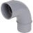 Coude PVC - M�le / Femelle - 87�30 - Diam�tre 40 mm - Nicoll C408 - Grand rayon