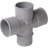 Culotte Double PVC - M�le / Femelle - 87�30 - Parall�le - Diam�tre 40 mm - RH18
