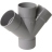 Culotte Double PVC - Femelle / Femelle - 45� - Parall�le - Diam�tre 100 mm - Nicoll RT144
