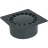 Siphon de Cour - 200 x 200 mm - A embo�ture incorpor�e - Sortie Verticale - Nicoll SC089 - Gris Fonc�