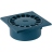 Siphon de Cour - 150 x 150 mm - A embo�ture incorpor�e - Sortie Verticale - Nicoll SC456 - Gris Fonc�
