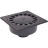 Siphon de Cour - 200 x 200 mm - A Embo�ture Ext�rieure - Sortie Verticale - Nicoll SC756 - Gris Fonc�