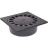 Siphon de Cour - 250 x 250 mm - A Embo�ture Ext�rieure - Sortie Verticale - Nicoll SC891 - Gris Fonc�