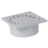 Siphon de Cour - 250 x 250 mm - A Embo�ture Ext�rieure - Sortie Verticale - Nicoll SC891G - Gris Clair