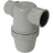 Siphon de lavabo - A coller - Entr�e horizontale - Diam�tre 32 mm - Nicoll YF1C - Gris