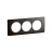Plaque de finition - 3 Postes - Entraxe 57 mm - Noir m�t�ore - Legrand C�liane CP0707