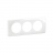 Plaque de finition - 3 Postes - Entraxe 57 mm - Blanc relief - Legrand C�liane CP0607