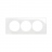 Plaque de finition - 3 Postes - Entraxe 57 mm - Blanc relief - Legrand C�liane CP0607