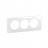 Plaque de finition - 3 Postes - Entraxe 57 mm - Blanc �maill� - Legrand C�liane CP0007
