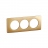 Plaque de finition - 3 Postes - Entraxe 57 mm - Laiton satin� - Legrand C�liane CP1207