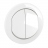 Enjoliveur - Pour m�canisme de commande - Double - IP44 - Blanc - Legrand C�liane CB4001