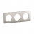 Plaque de finition - 3 Postes - Aluminium satin� - Legrand C�liane CP1703