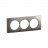 Plaque de finition - 3 Postes - Entraxe 57 mm - Acier satin� - Legrand C�liane CP1807