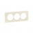 Plaque de finition - 3 Postes - Entraxe 57 mm - Blanc amande - Legrand C�liane CP1107