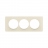 Plaque de finition - 3 Postes - Entraxe 57 mm - Blanc amande - Legrand C�liane CP1107
