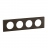 Plaque de finition - 4 Postes - Nickel sombre satin� - Legrand C�liane CP2204