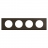 Plaque de finition - 4 Postes - Nickel sombre satin� - Legrand C�liane CP2204