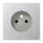 Enjoliveur - Pour prise Franco / Belge - LS - Aluminium - Jung L1521FKIPL-1