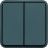 Bouton poussoir double NO-NF 10A Hager Cubyko composable gris