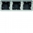 Boitier saillie 3 postes horizontaux Hager Cubyko composable gris