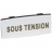 Etiquette Legrand Osmoz aluminium avec texte SOUS TENSION - Petit mod�le