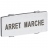 Etiquette Legrand Osmoz aluminium avec texte ARRET MARCHE - Petit mod�le