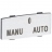 Etiquette Legrand Osmoz aluminium avec texte MANU 0 AUTO - Petit mod�le