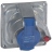 Prisinter fixe 16 Amp�res 2P+T IP44 bleu - Legrand Hypra 052012