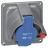 Prisinter fixe 63 Amp�res 3P+T IP44 bleu - Legrand Hypra 053602