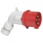 Fiche coud�e m�le 16 Amp�res 3P+T IP44 rouge - Legrand 056457