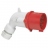 Fiche coud�e m�le 32 Amp�res 3P+N+T IP44 rouge - Legrand 056478