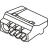 Borne de connexion - Automatique - 4 entr�es - Transparente - Jaune - Bizline 103404