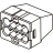 Borne de connexion - Automatique - 4 entr�es - Transparente - Jaune - Bizline 103404
