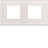 Plaque - 2 postes - Horizontale - 71 mm - Moon Glass - Hager Gallery WXP4012