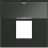 Enjoliveur - Prise RJ45 - Porte �tiquette - 2 modules - Night - Hager Gallery WXD206N