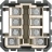 Prise T�l�phone en T - 2 Modules - Hager Gallery WXF200