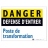 Plaque - Alu - Poste 200 x 150 mm - CATU AM-61