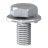 Vis avec rondelle - T�te H fendue - 4 x 10 mm - Thalassa - Boite de 100 - Schneider electric AF1VA410