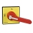 Commande rotative frontale - Tesys vario - Pour V5 et V6 - Crosse rouge - Schneider electric KCF3PZ