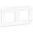 Plaque de finition - Blanc - 2 Postes - Schneider Unica Pro NU400418