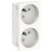 Prise de courant - Goulotte - 2 x 2P+T - 45D - Bornes auto - Blanc - Schneider electric NU306918T