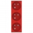 Prise de courant - 3 x 2P+T - 45D - Bornes auto - Rouge - Schneider electric NU307903