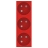 Prise de courant - 3 x 2P+T - 45D - Bornes auto - Rouge - Schneider electric NU307903