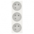 Prise de courant - 3 x 2P+T - 45D - Blanc - Schneider electric NU307918