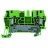 Bloc de jonction - A ressort - 4 mm� - 480A - Vert / jaune - Weidmuller 1632080000