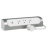 Bloc multiprise - 3 x 2P+T - Angle - USB - 1 M�tres - Blanc / Alu - Legrand 049406