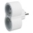 Fiche multiprise - 2 x 2P+T - Frontale - Blanc / Gris - Legrand 049431
